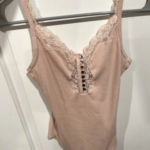 Abercrombie and Fitch lace tank bodysuit with buttons never worn